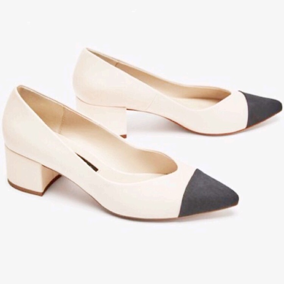 ZARA Cap toe heels Blush - Picture 5 of 6